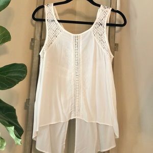 White lace tank